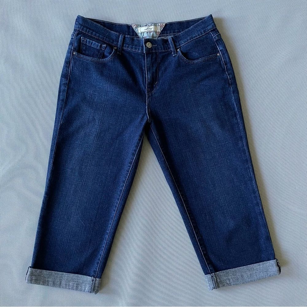 Levi’s Vintage Dark Denim Cuffed Capri Jeans Women’s Size 6 - Picture 2 of 10